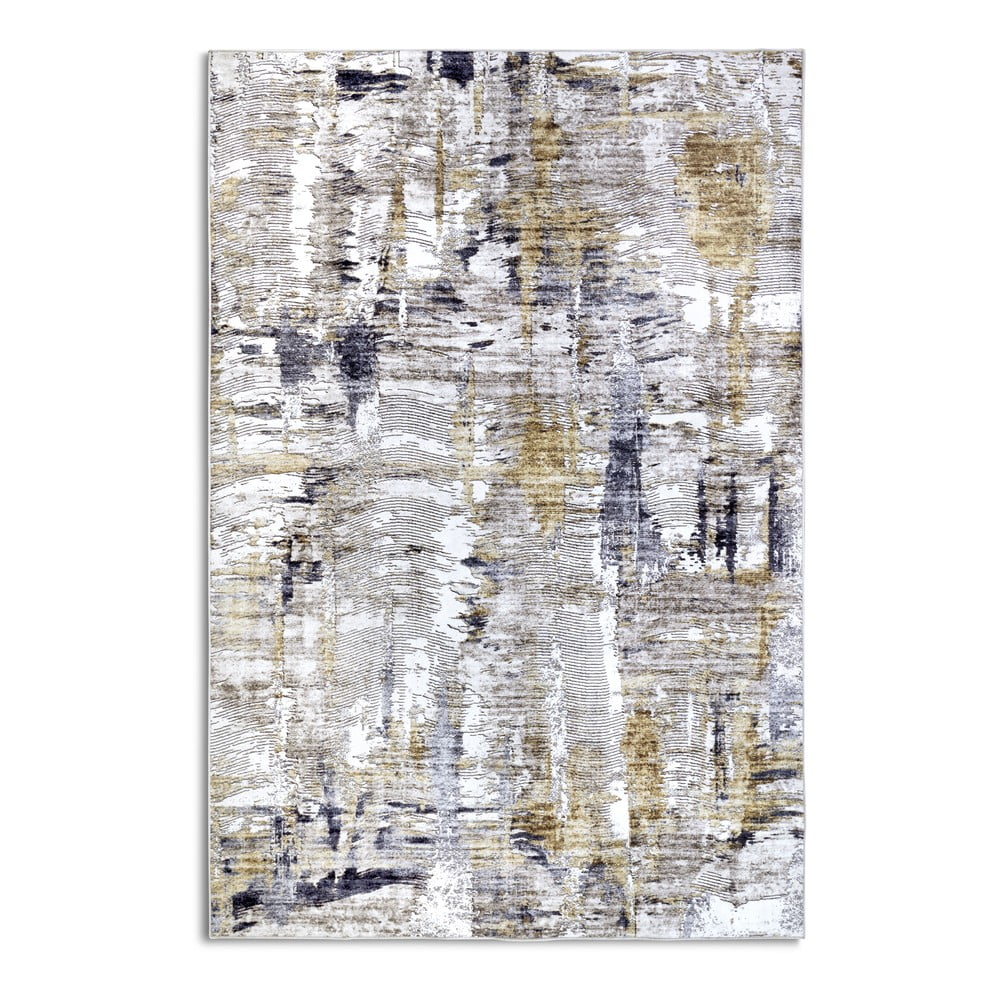 Világosszürke szőnyeg 120x160 cm Malard Anthracite Gold – Elle Decoration