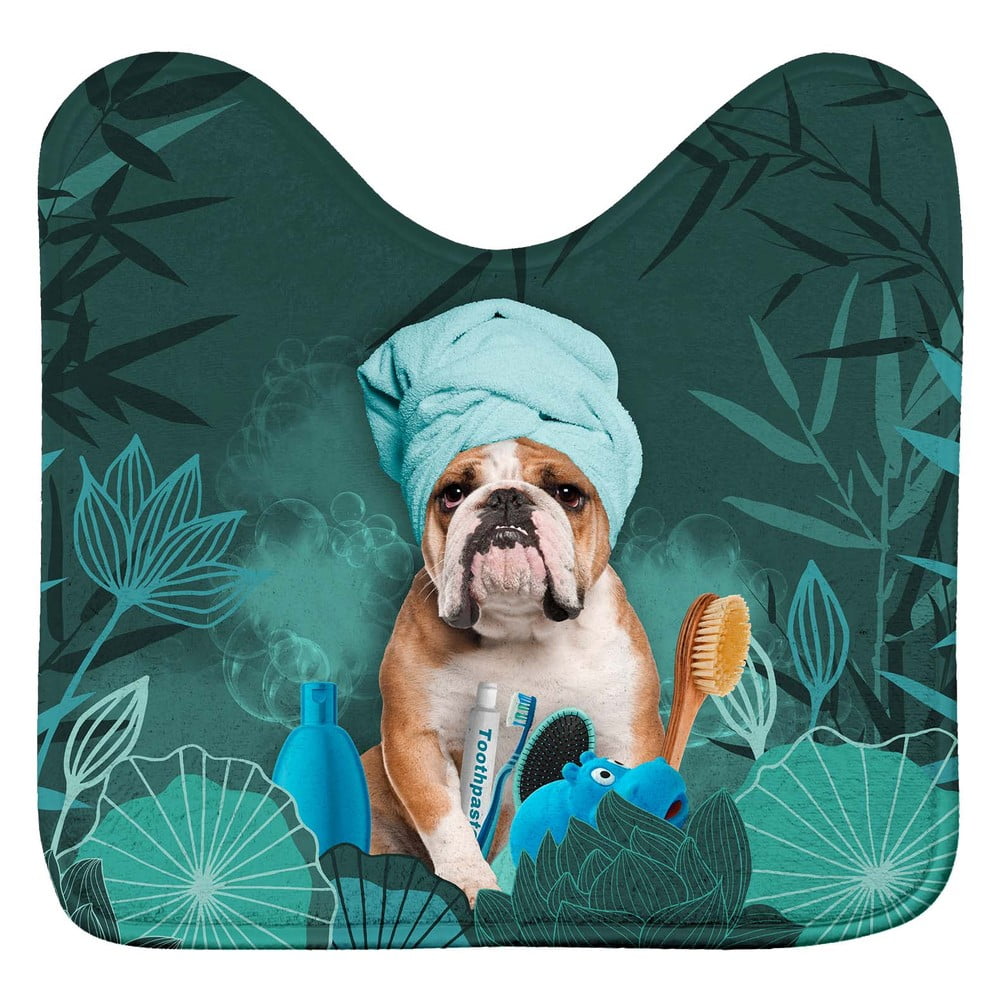 Zöld fürdőszobai kilépő WC-hez 45x45 cm Doggy zen – douceur d'intérieur