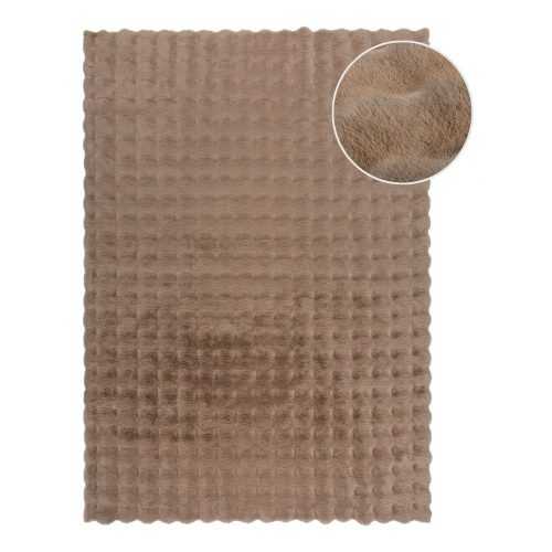 Barna szintetikus szőrme szőnyeg 120x170 cm Waffle Faux Fur – Flair Rugs