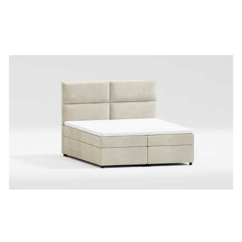 Bézs ágyneműtartós boxspring ágy 140x200 cm Rico – Ropez