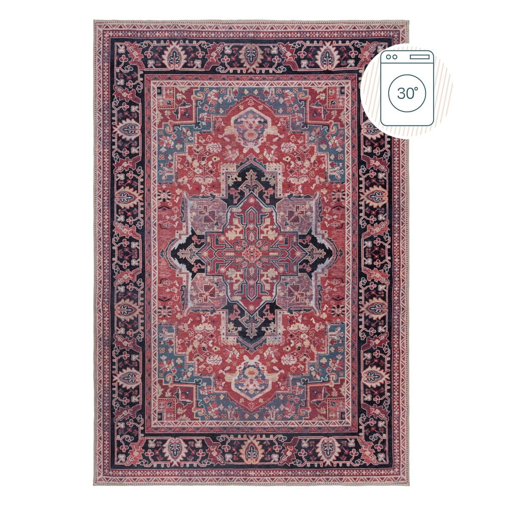 Borvörös mosható szőnyeg újrahasznosított szálkeverékből 80x150 cm Windsor – Flair Rugs