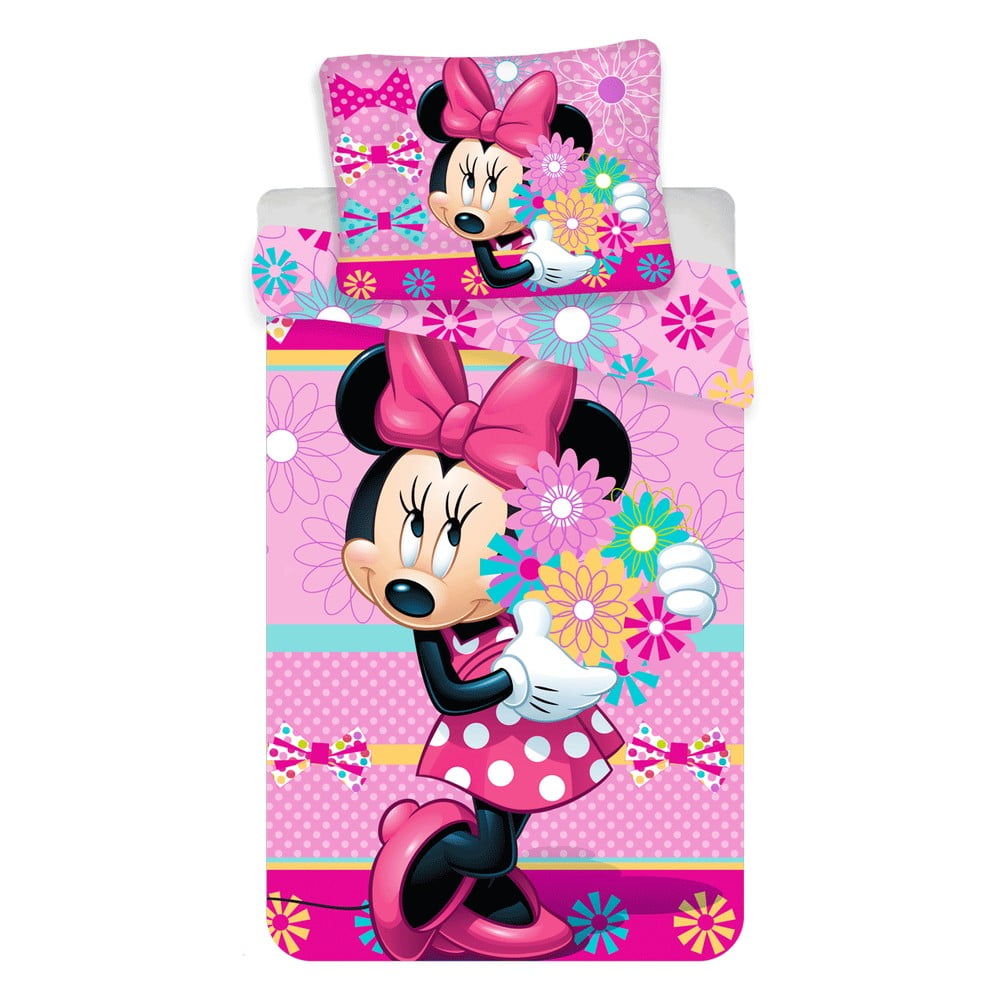 Egyszemélyes pamut gyerek ágyneműhuzat 140x200 cm Minnie – Jerry Fabrics