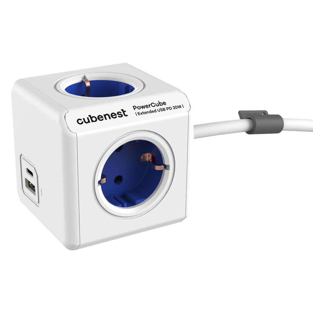 Elosztó PowerCube Extended USB Schuko – Cubenest