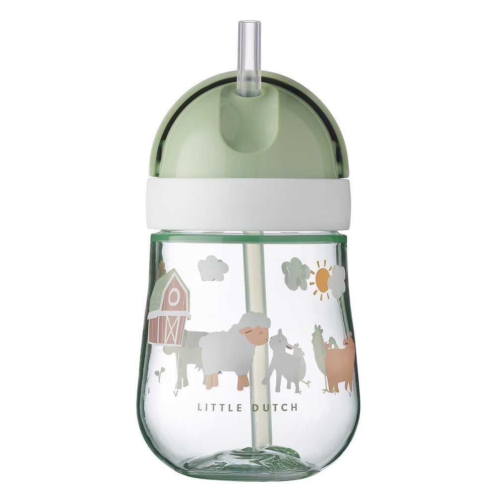 Fehér-világoszöld tritán gyerek bögre 300 ml Little farm – Mepal