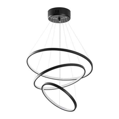 Fekete LED függőlámpa ø 50 cm Simit – Opviq lights