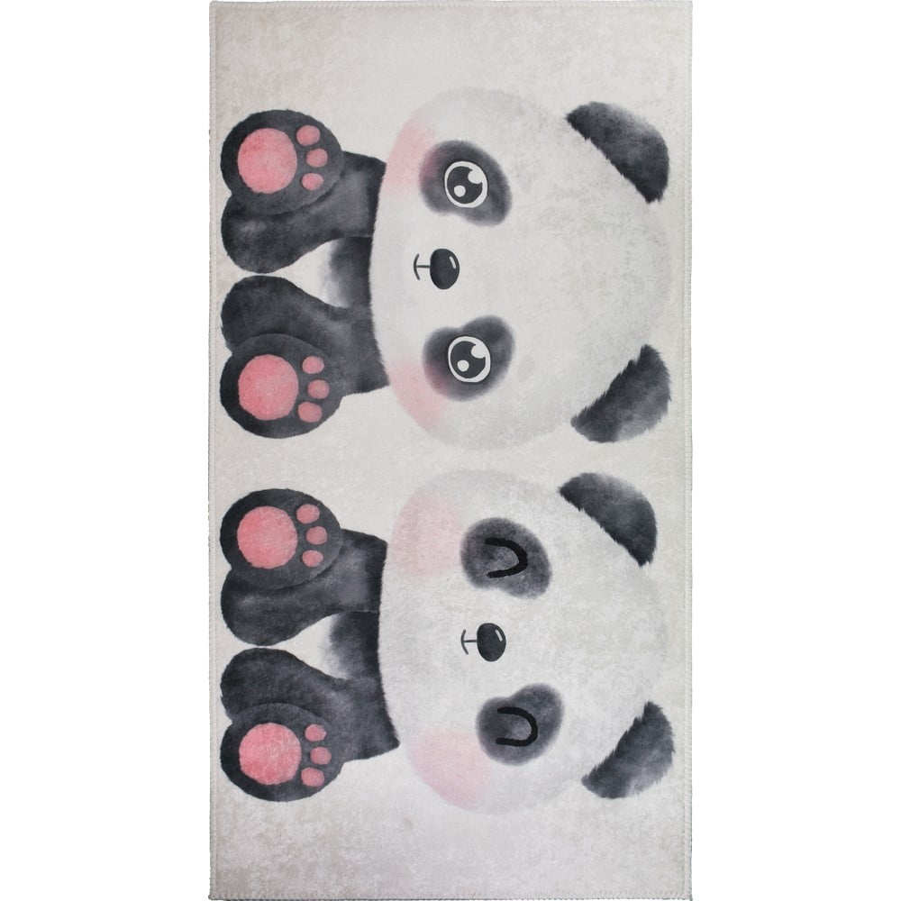 Fekete-fehér gyerek szőnyeg 120x180 cm Panda Friends – Vitaus