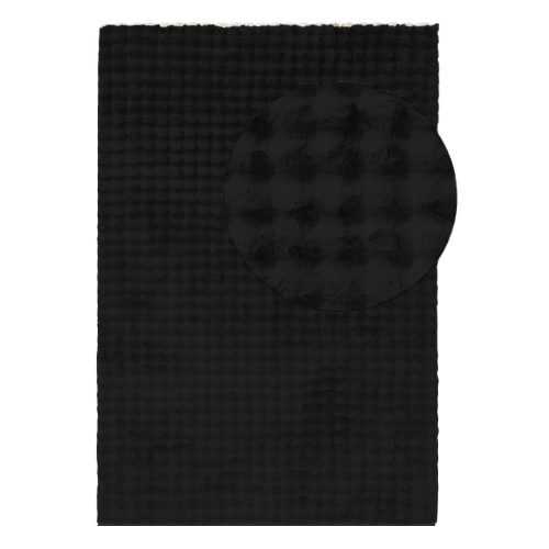 Fekete mosható futószőnyeg 80x200 cm Bubble Black – Mila Home