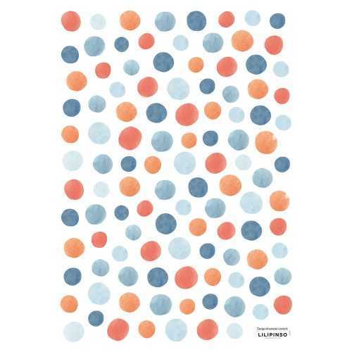 Gyerek matrica szett 110 db-os 30x42 cm Colorful Dots – Lilipinso