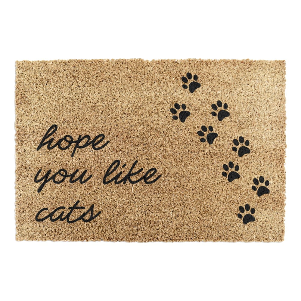 Kókuszrost lábtörlő 40x60 cm Hope You Like Cats – Artsy Doormats