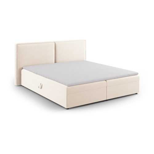 Krémszínű ágyneműtartós boxspring ágy 180x200 cm Arendal – Cosmopolitan Design