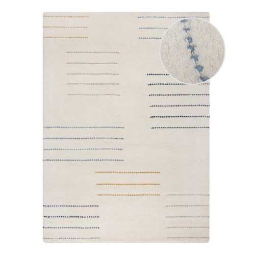 Krémszínű kézi szövésű gyapjú szőnyeg 200x290 cm Dottie Geometric – Flair Rugs