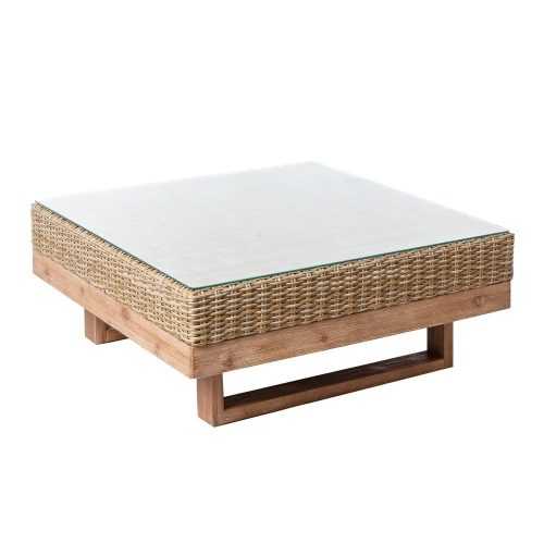 Műrattan kerti tárolóasztal 80x80 cm Patsy – LDK Garden