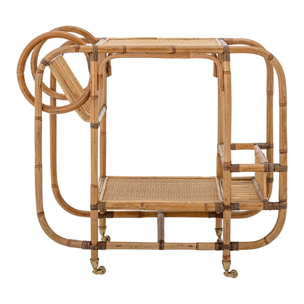 Rattan gurulós zsúrkocsi 46x87 cm Pucca – Bloomingville