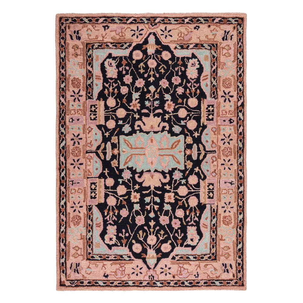 Rózsaszín kézi szövésű gyapjú szőnyeg 200x290 cm Blossom Traditional – Flair Rugs