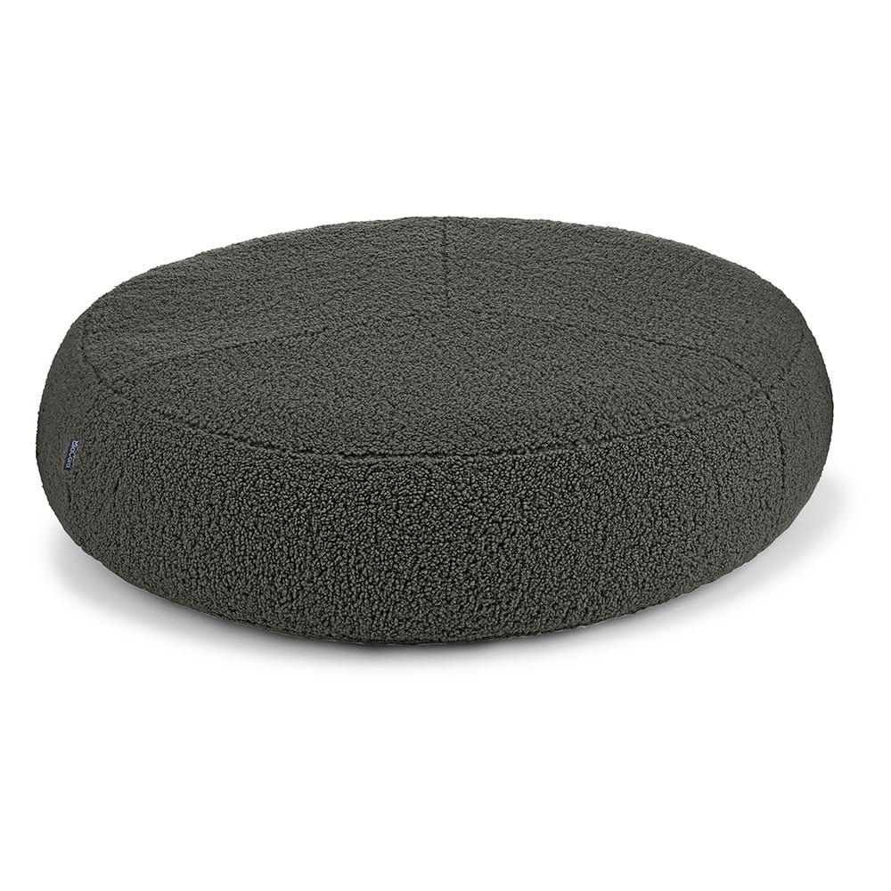 Sötétszürke buklé fekhely kutyáknak ø 90 cm Senso Pouffe Graphite M/L – MiaCara