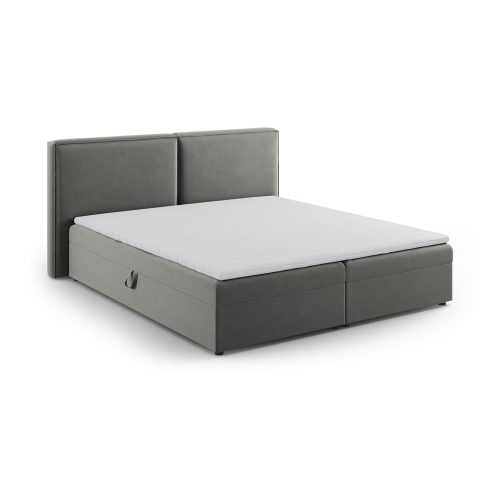 Szürke ágyneműtartós boxspring ágy 160x200 cm Arendal – Cosmopolitan Design