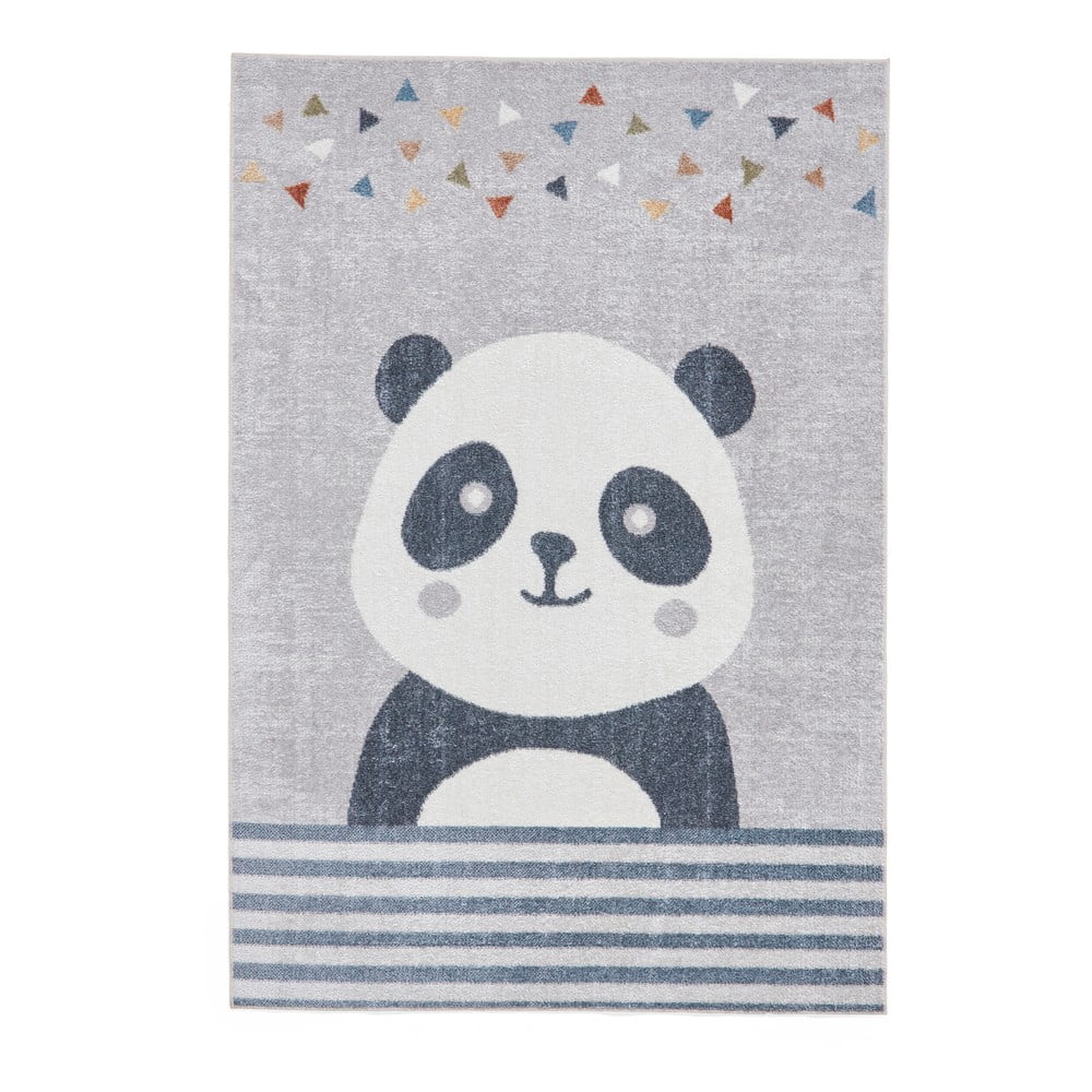 Világosszürke gyerek szőnyeg 80x150 cm Vida Kids Panda – Think Rugs