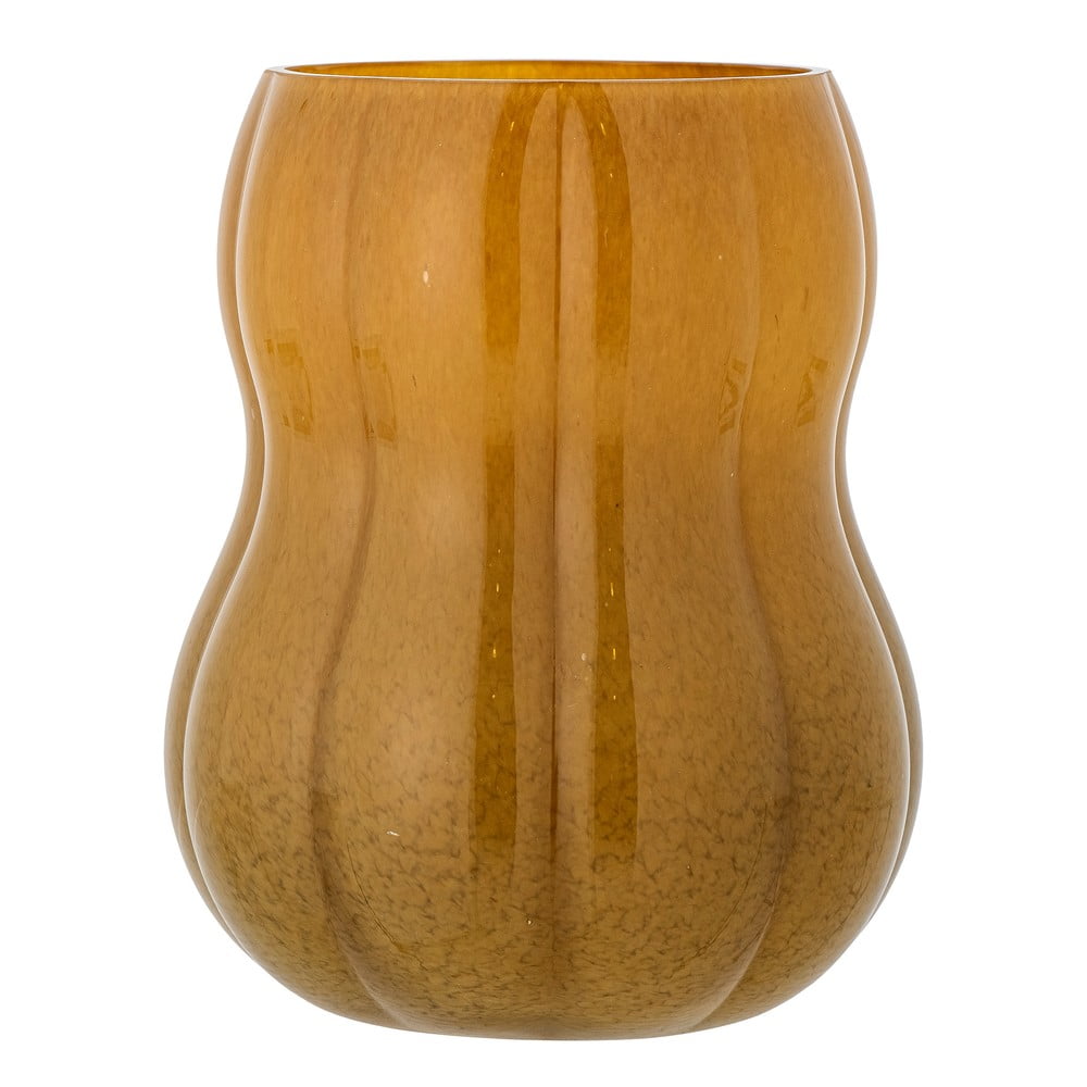 Barna üveg kézzel készített váza (magasság 20 cm) Pumpkin – Bloomingville