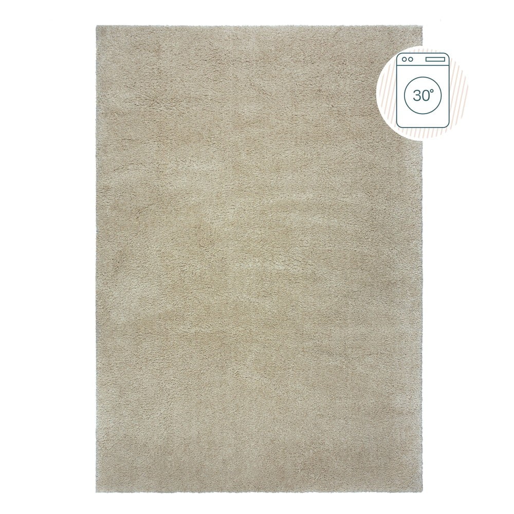 Bézs mosható szőnyeg újrahasznosított szálakból 120x170 cm Fluffy – Flair Rugs