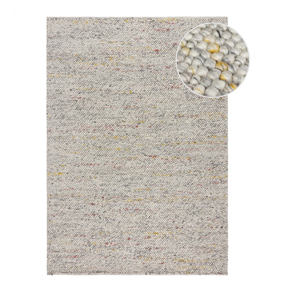 Krémszínű kézi szövésű gyapjúkeverék szőnyeg 80x150 cm Minerals – Flair Rugs