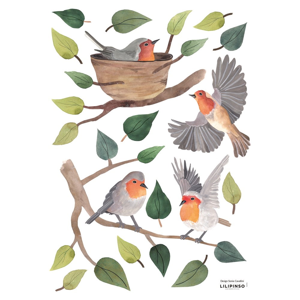 Matrica lap 30x42 cm Robins Redbreast – Lilipinso