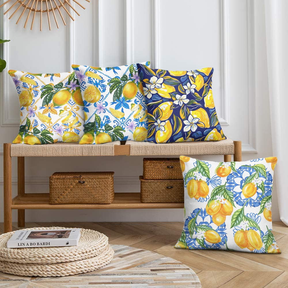 Párnahuzat szett 4 db-os 43x43 cm Lemons – Mila Home