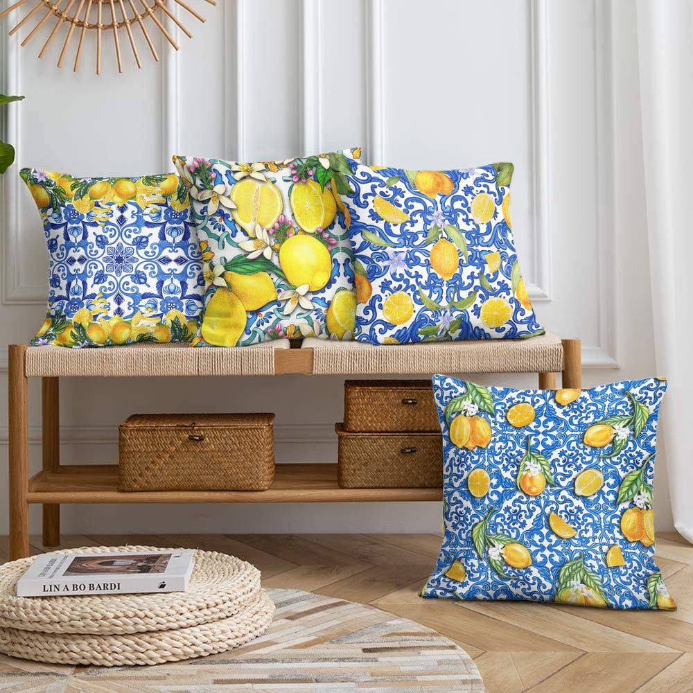 Párnahuzat szett 4 db-os 43x43 cm Lemons – Mila Home