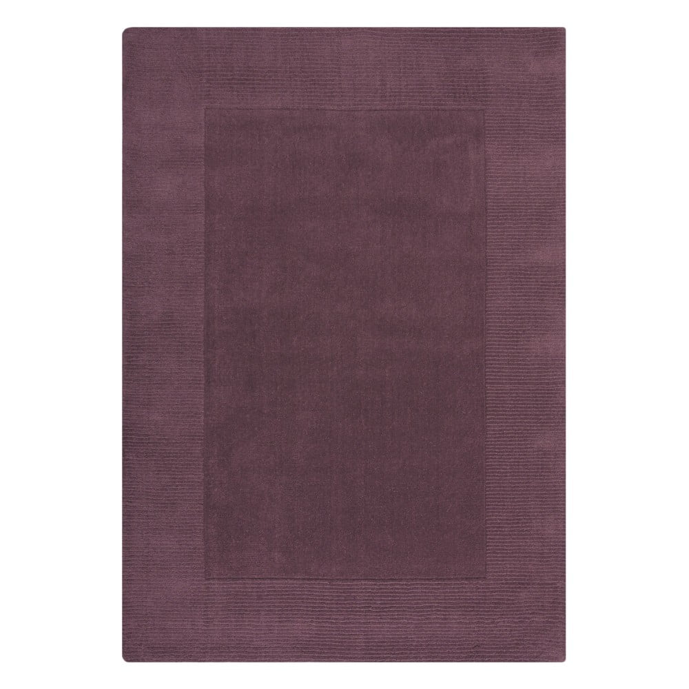 Sötétlila kézi szövésű gyapjú szőnyeg 120x170 cm Border – Flair Rugs