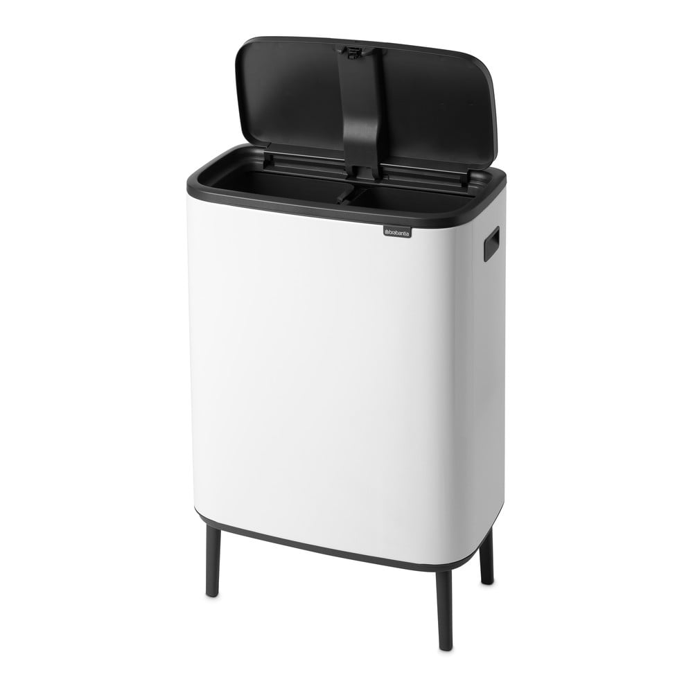 Fehér acél érintésre nyíló szelektív szemetes 60 l Bo Touch Bin Hi – Brabantia