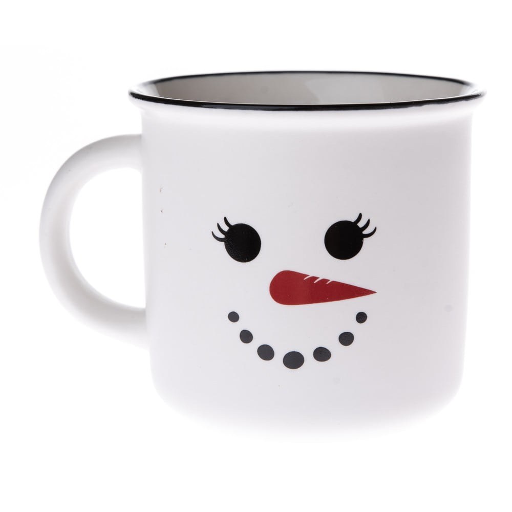 Fehér porcelán bögre karácsonyi mintával 380 ml Snowman – Dakls