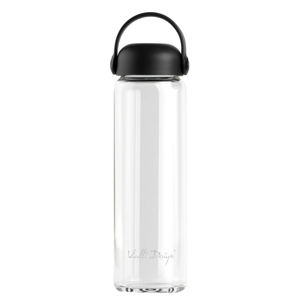 Fekete üveg ivópalack 540 ml Fuori – Vialli Design