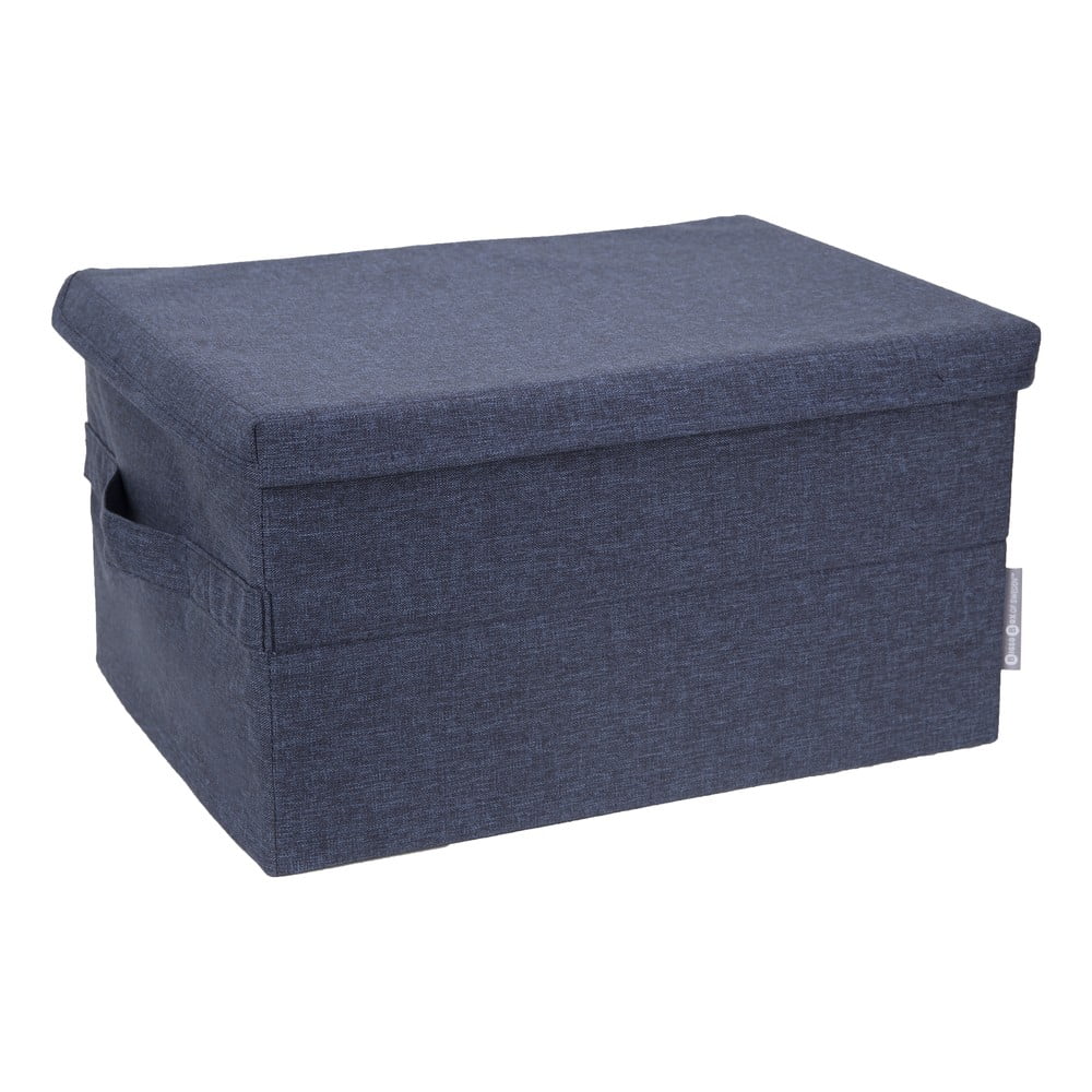 Kék fedeles textil tárolódoboz 34x45x25 cm Soft Storage – Bigso Box of Sweden