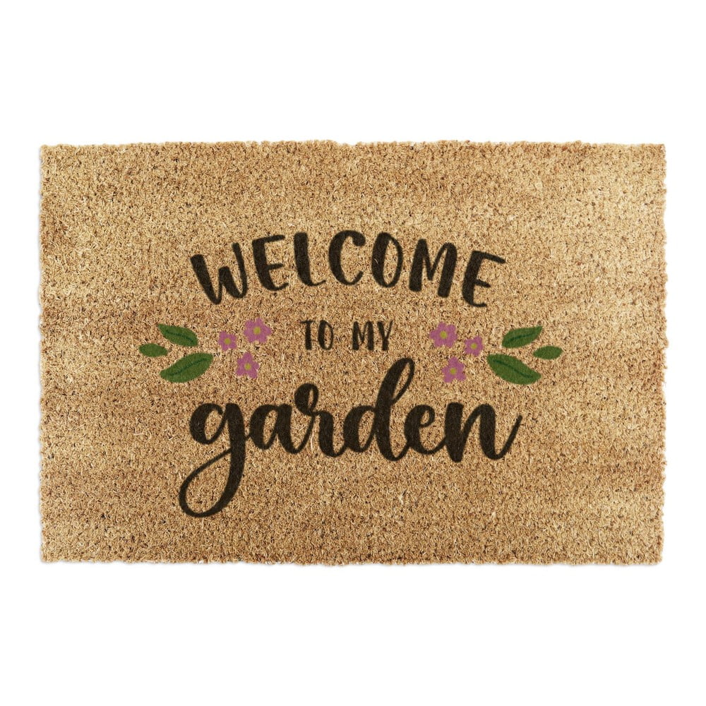 Kókuszrost lábtörlő 60x90 cm Welcome to My Garden – Artsy Doormats