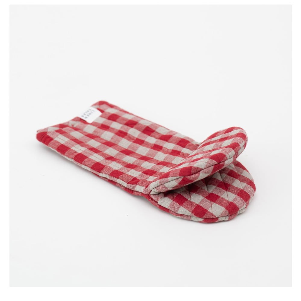 Len edényfogó Red Gingham – Linen Tales