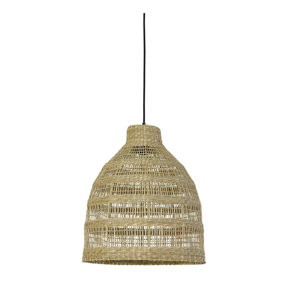 Natúr színű függőlámpa tengerifű búrával ø 38 cm Sagar – Light & Living