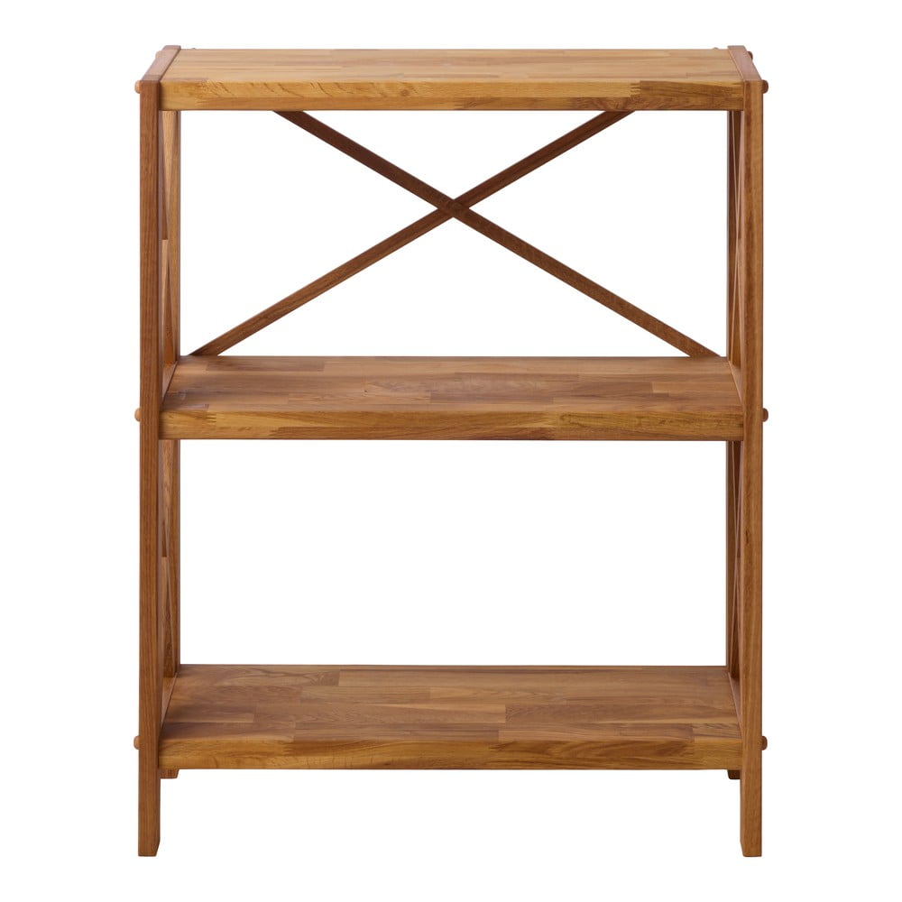 Natúr színű tölgyfa polcos állvány 70x87 cm X-Shelf – Unique Furniture