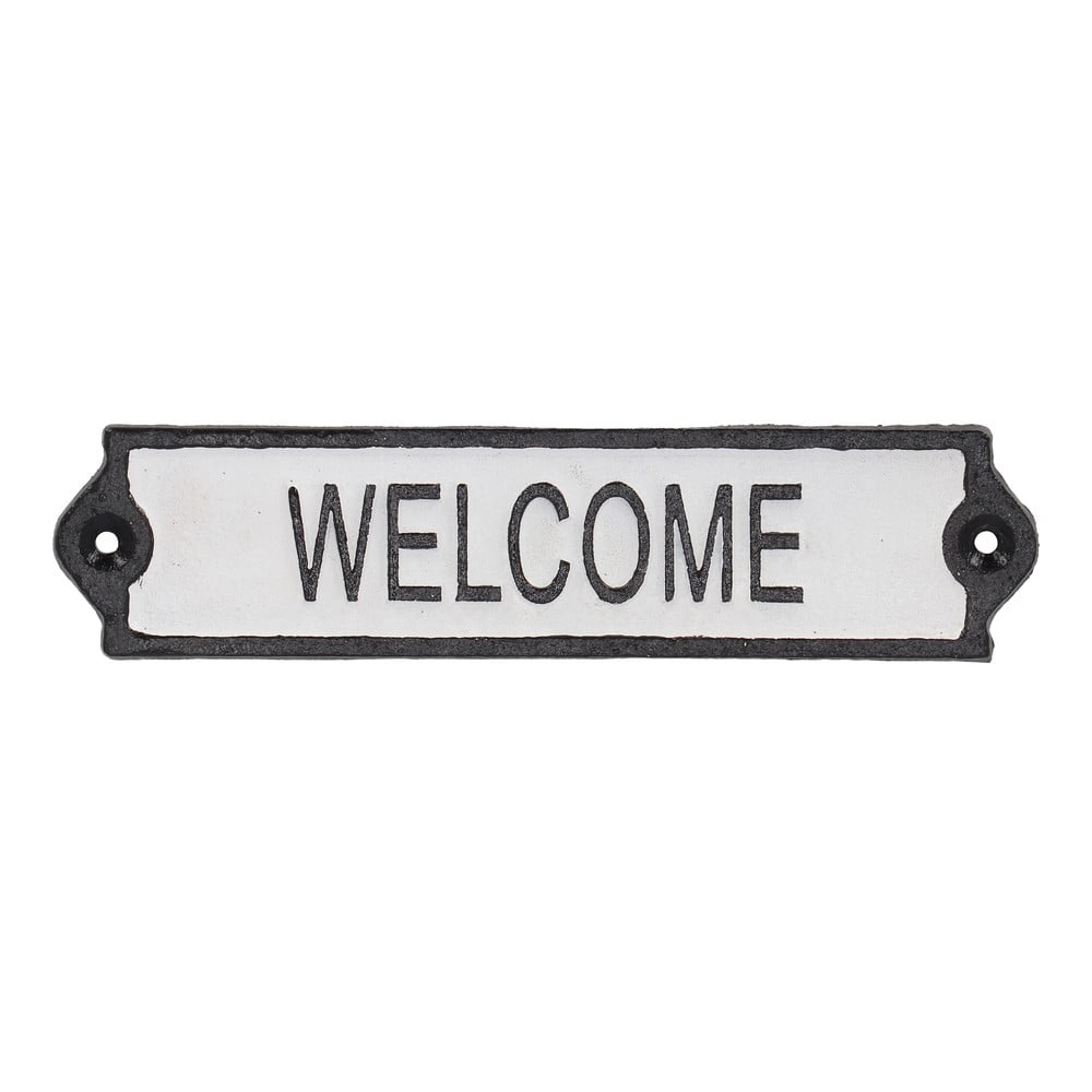 Öntöttvas falitábla 21x5 cm Welcome – Esschert Design