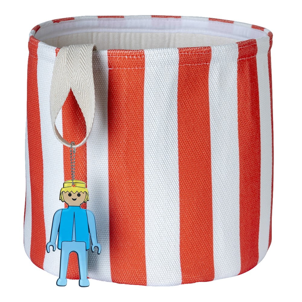 Piros textil játéktároló kosár ø 30x28 cm Stripes – Playmobil