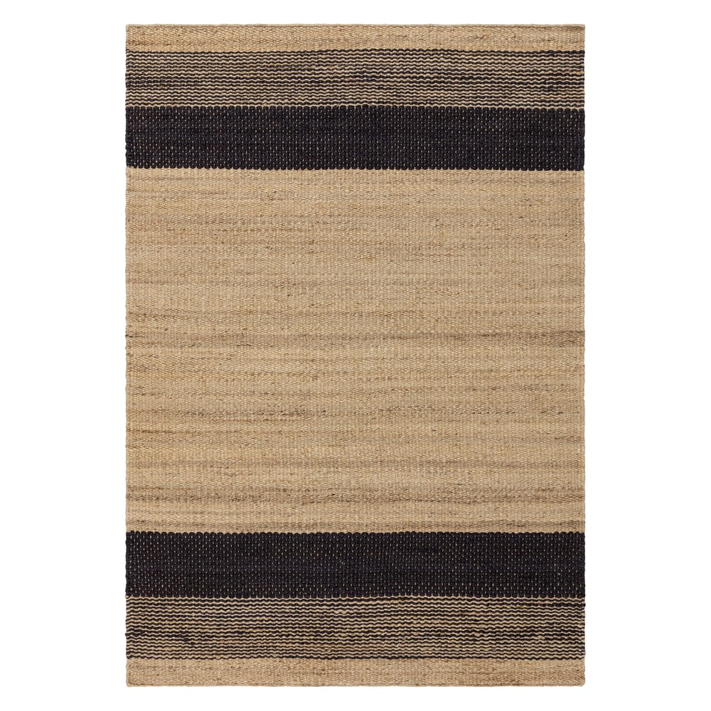 Fekete-bézs kétoldalas kézi szövésű juta szőnyeg 160x230 cm Cedar – Asiatic Carpets