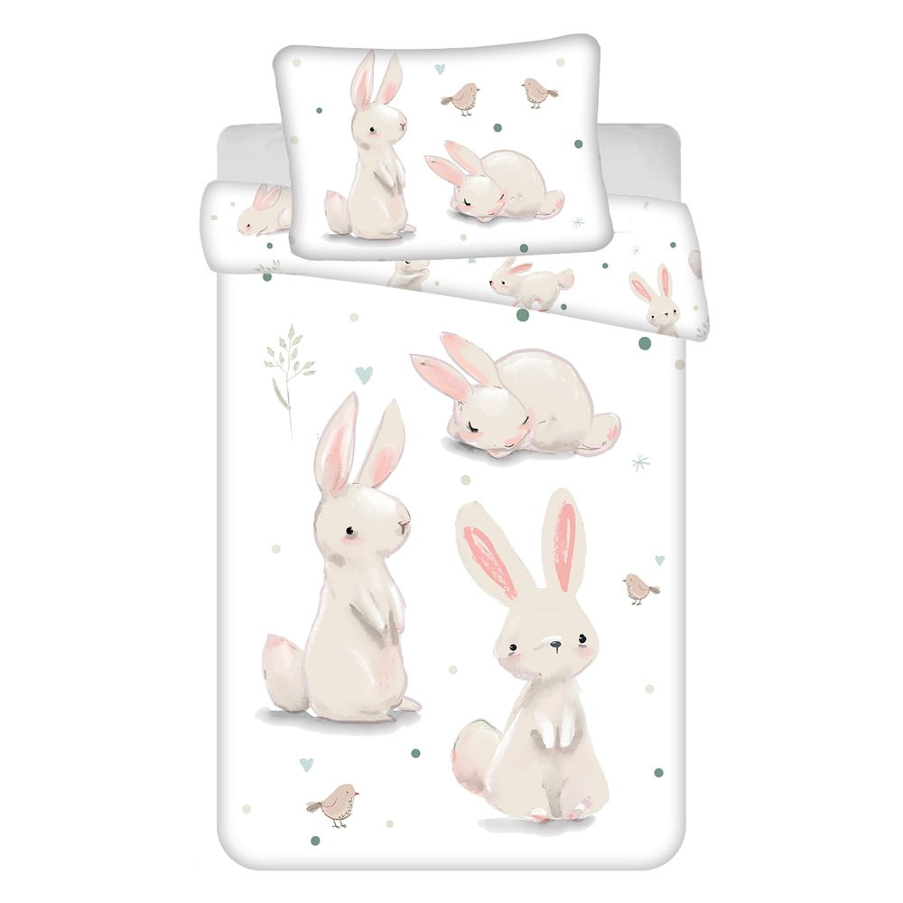 Pamut gyerek ágyneműhuzat babaágyhoz 100x135 cm Bunnies – Jerry Fabrics