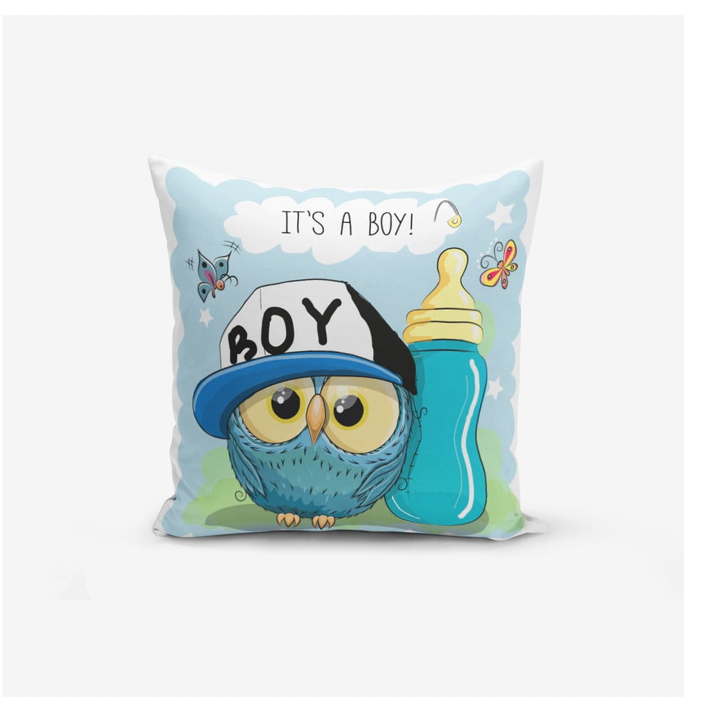 Gyerek párnahuzat 43x43 cm Boy Owl – Mila Home