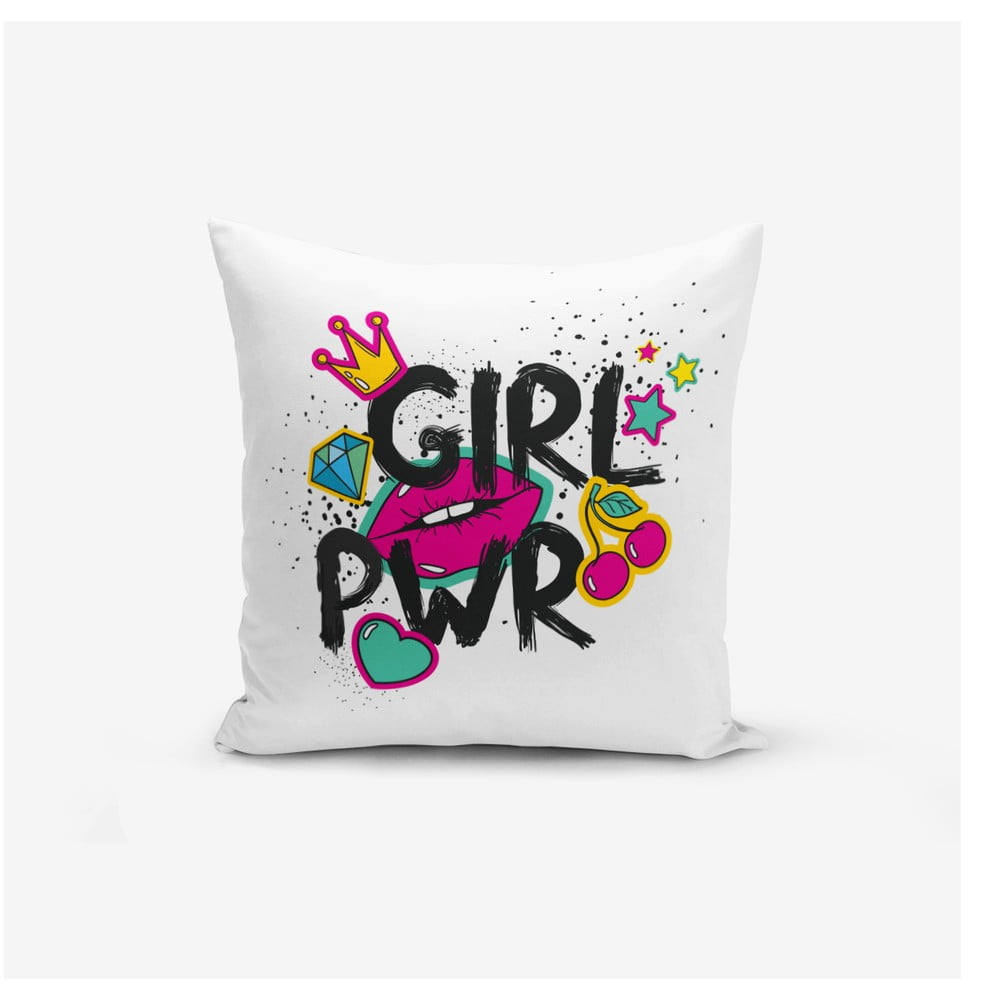 Gyerek párnahuzat 43x43 cm Girl Power – Mila Home