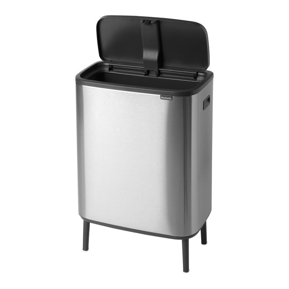 Matt ezüstszínű acél érintésre nyíló szemetes 60 l Bo Touch Bin Hi – Brabantia