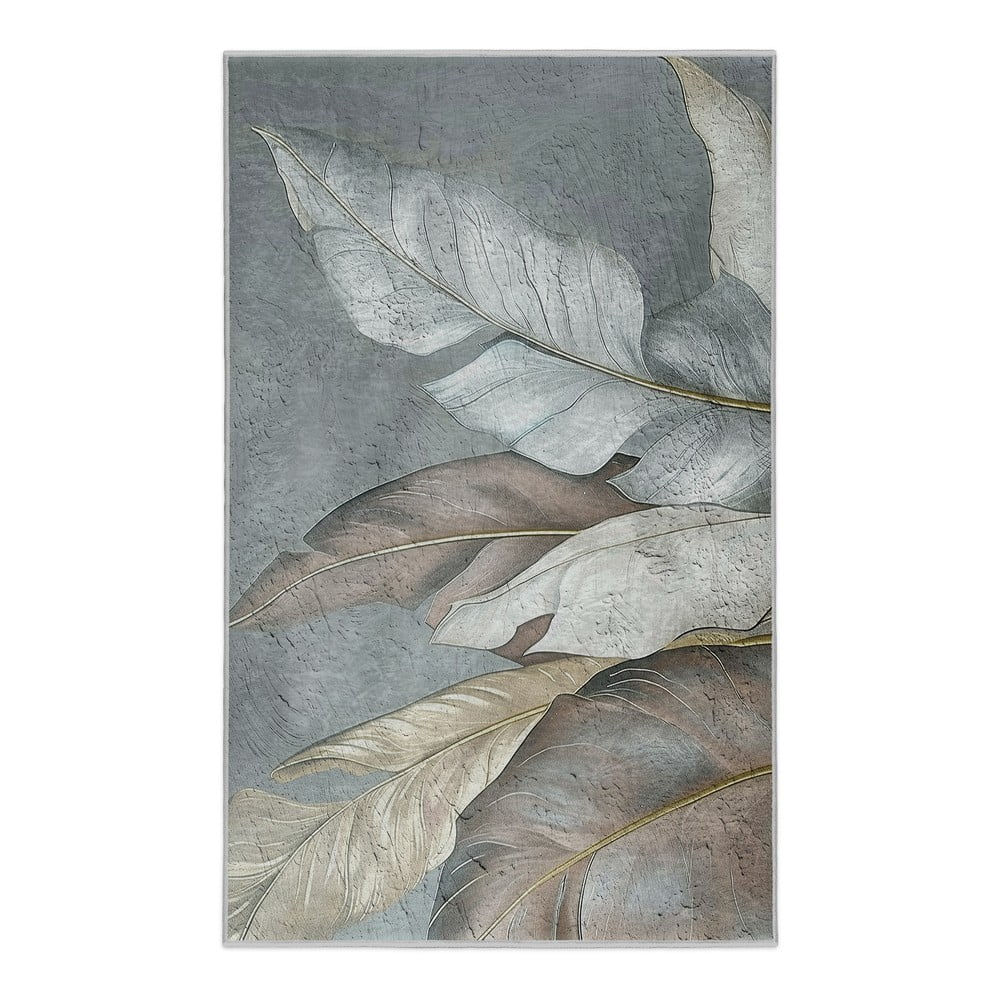 Zöld-szürke mosható szőnyeg 120x180 cm Dusty Leaves – Mila Home