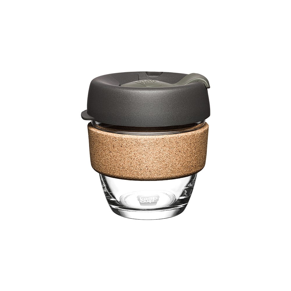 Fekete-barna utazóbögre 227 ml Brew Cork Nitro S – KeepCup