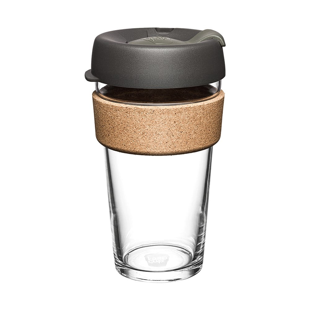 Fekete-barna utazóbögre 454 ml Brew Cork Nitro L – KeepCup