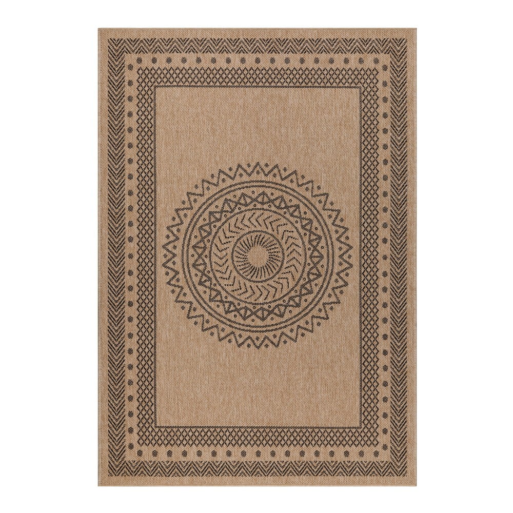 Fekete-natúr színű kültéri szőnyeg 120x170 cm Dhaka – Ayyildiz Carpets