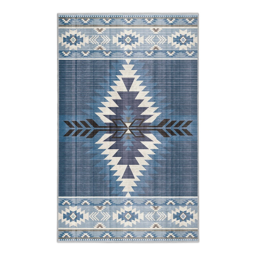 Kék mosható szőnyeg 160x230 cm Ethnic Geo – Mila Home