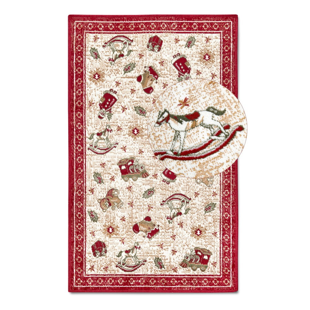 Piros pamutkeverék szőnyeg karácsonyi mintával 50x80 cm Toy's Delight Red Christmas – Villeroy&Boch