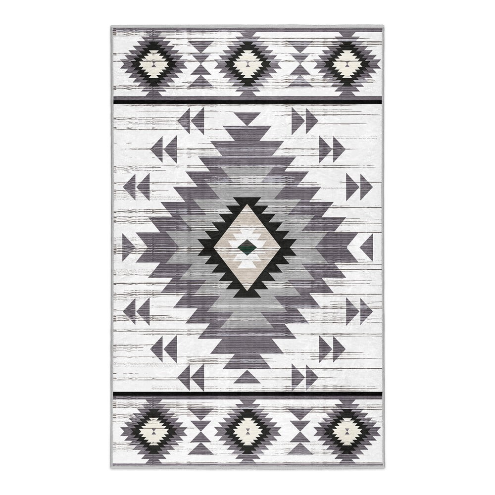 Világosszürke mosható szőnyeg 120x180 cm Ethnic Geo – Mila Home